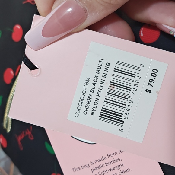 BNWT Juicy Couture Cherry Nylon Sling bag - Picture 5 of 5